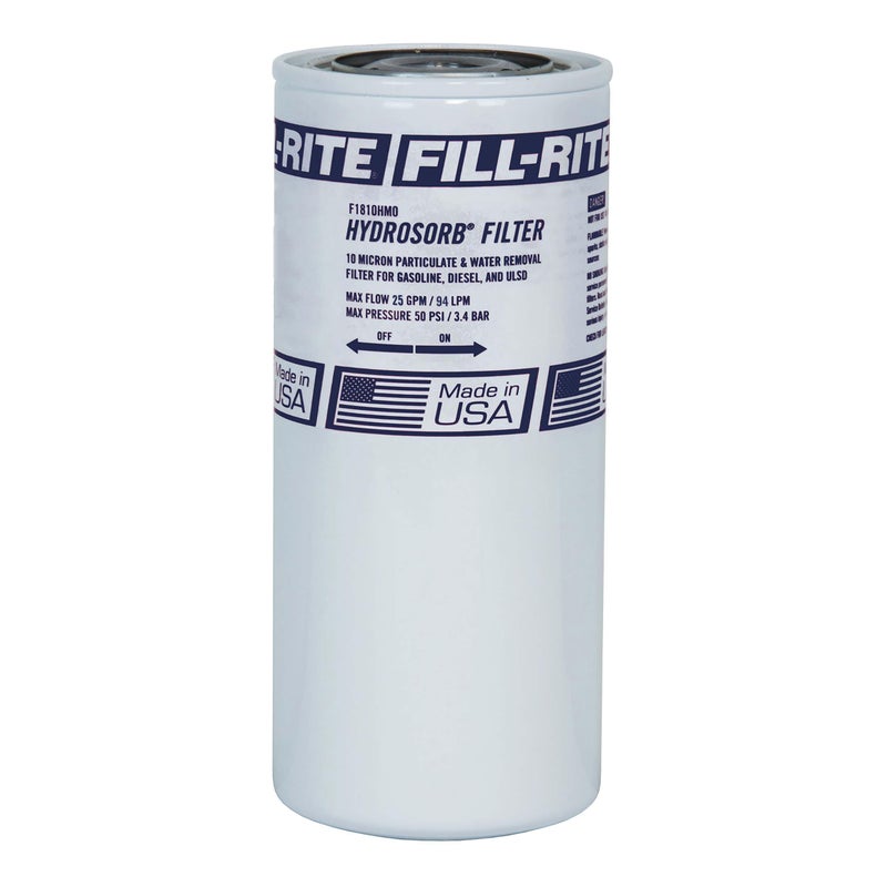 FILL RITE Fill-Rite F1810HM0 1" - 12 UNF 25 GPM (94 LPM) 10 Micron Water Sensing Spin-On Fuel Filter, Hydrosorb - Image 1
